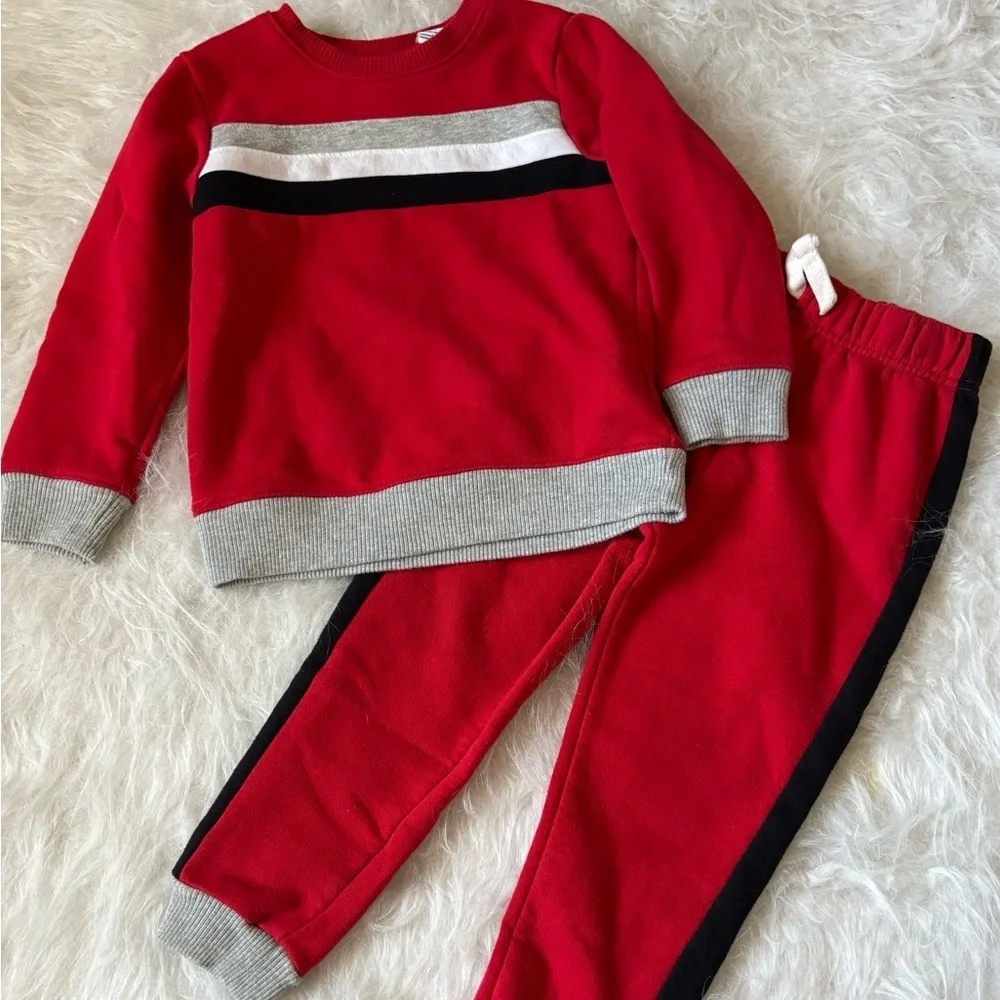 The Children's Place Red and Gray Kids' Outfit